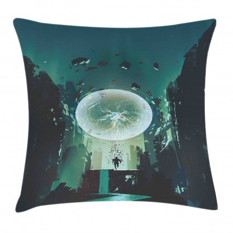 Dark Magic Fiction City Pillow Cover