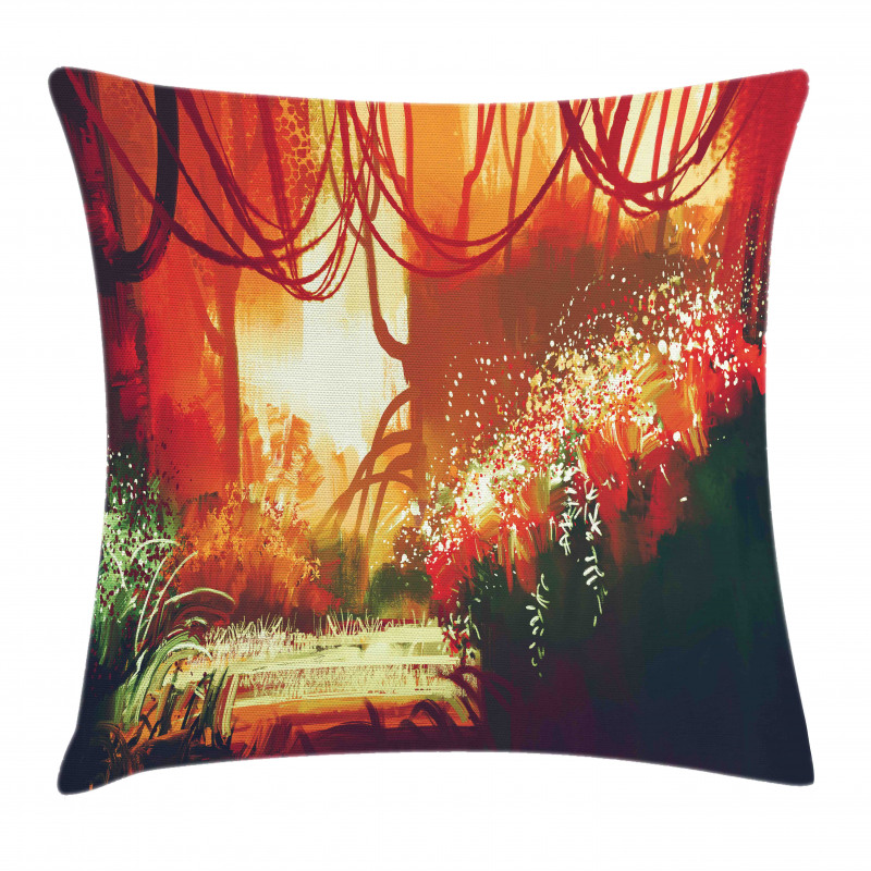 Modern Autumn Forest Pillow Cover