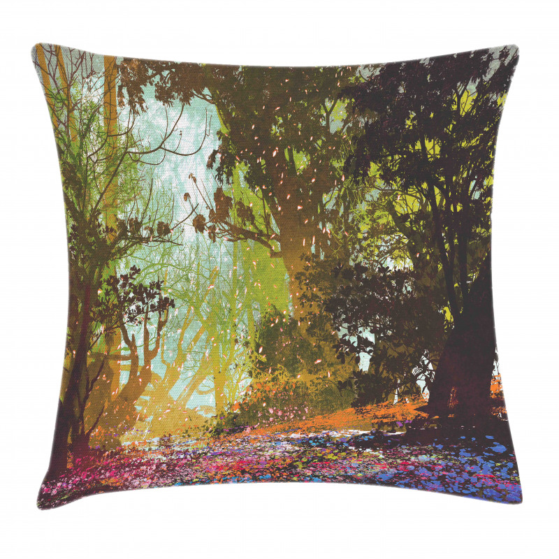 Spring with Fall Leaves Pillow Cover