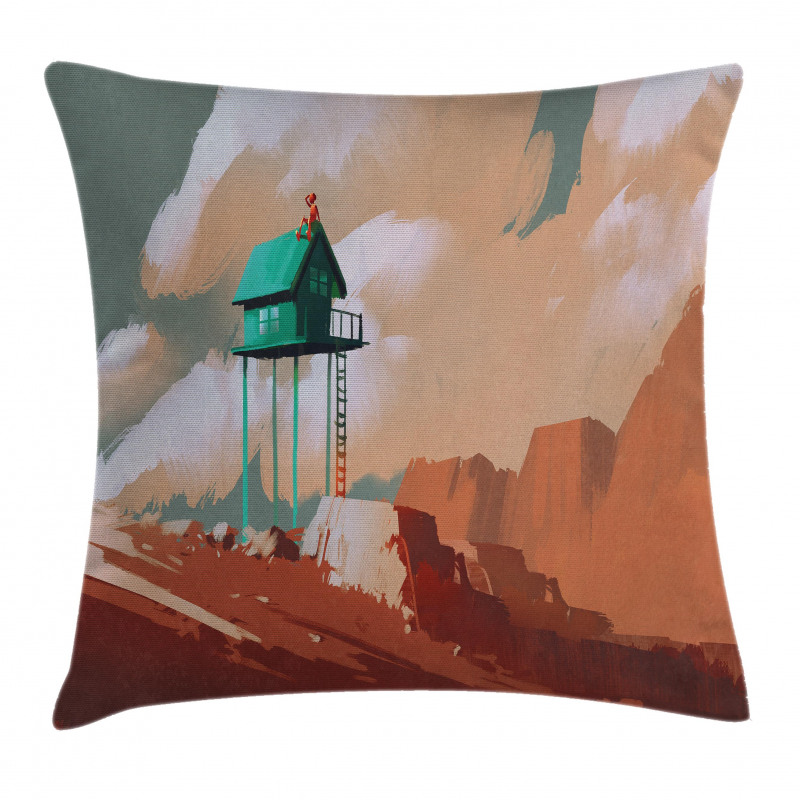 Little Wood House Pillow Cover