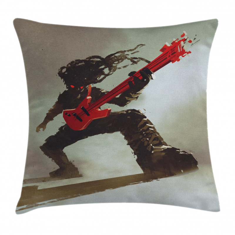 Hipster Rocker Guitar Pillow Cover