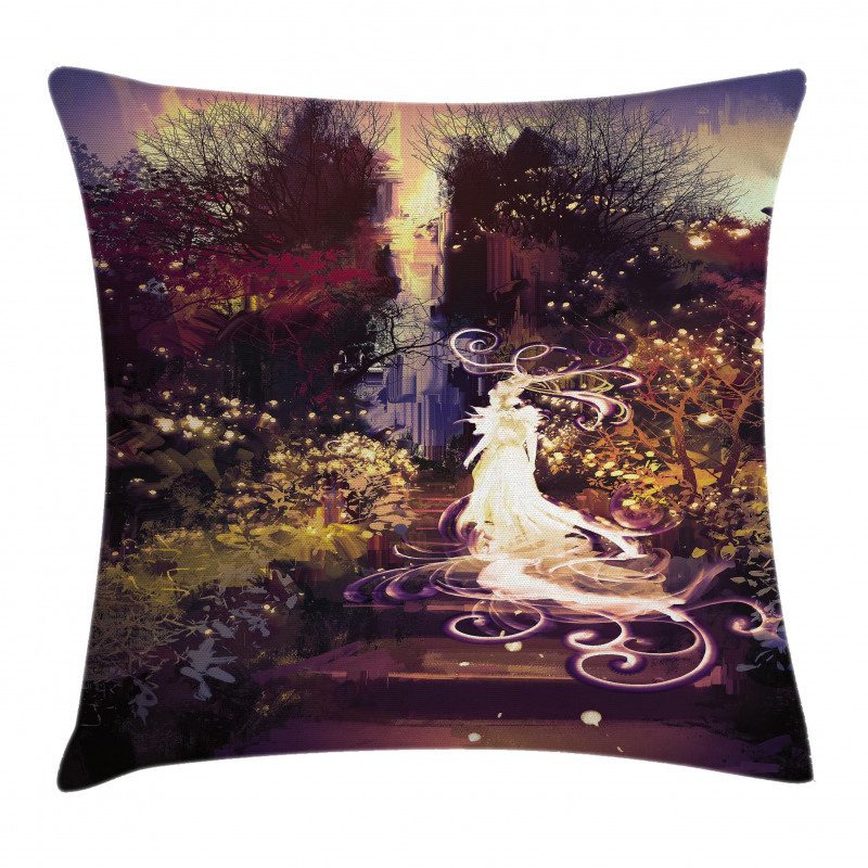 Surreal Elf Garden Pillow Cover