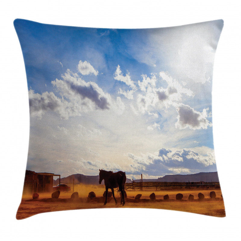 Horse Valley Sky View Pillow Cover
