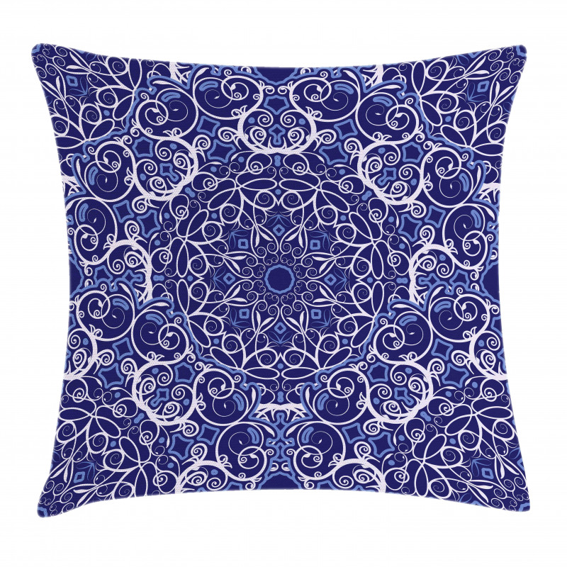 Bohemian Floral Circle Pillow Cover