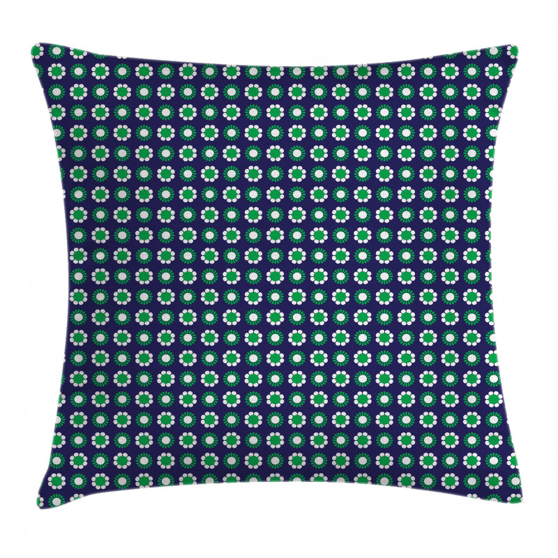Floral and Round Dots Pillow Cover
