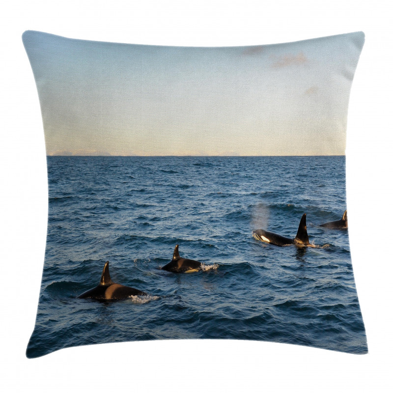 Whales in SeOcean Pillow Cover