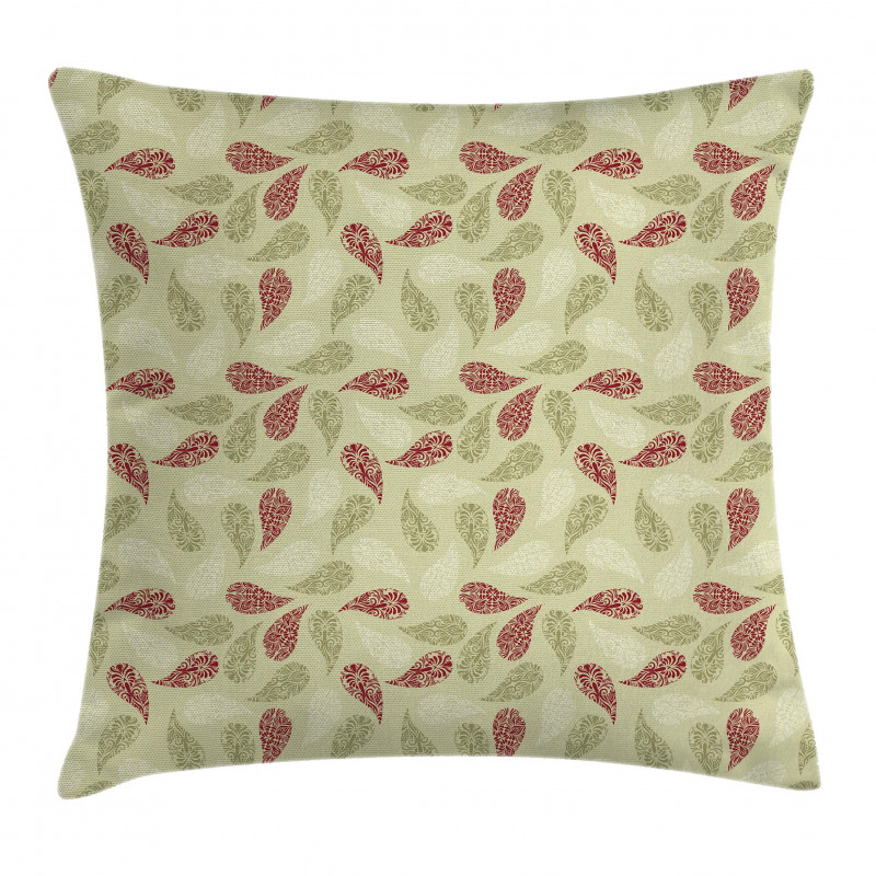 Floral Leaf Pattern Pillow Cover