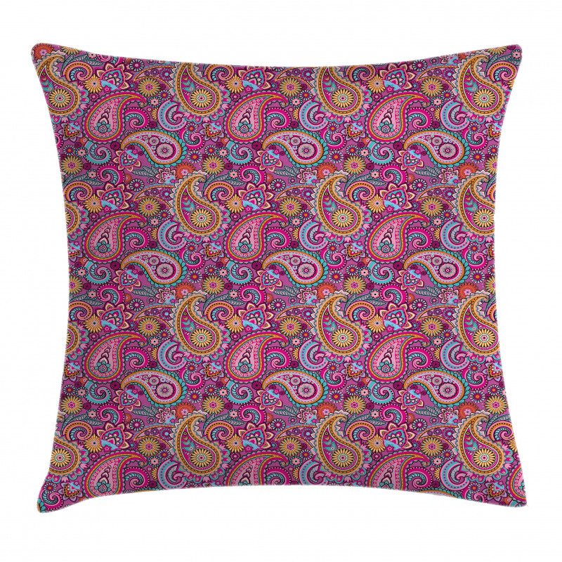 Flowers and Sun Pillow Cover