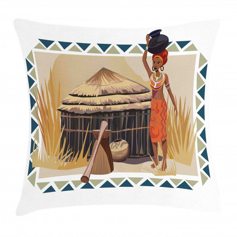 Native Lady Pillow Cover