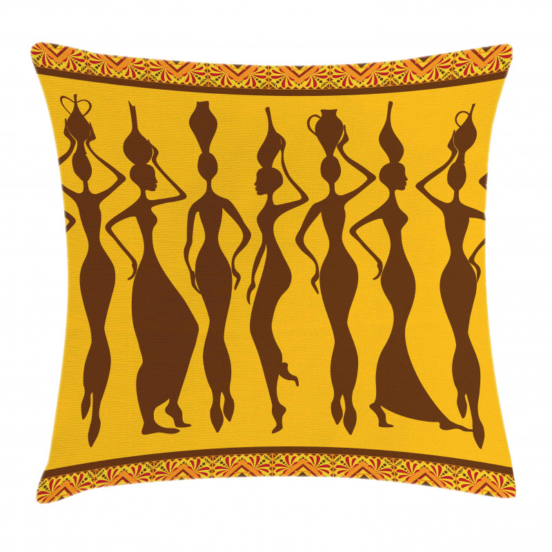 Exotic Females Bohemian Art Pillow Cover