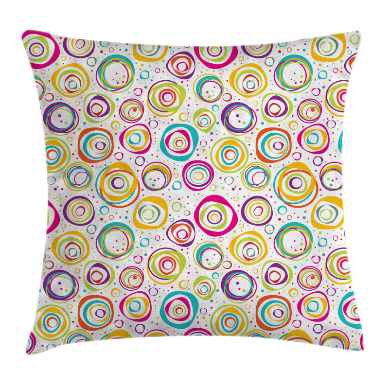 Kids Spiral and Dots Pillow Cover