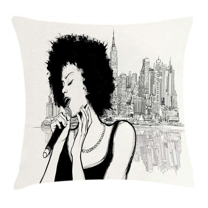 American Girl Jazz Music Pillow Cover