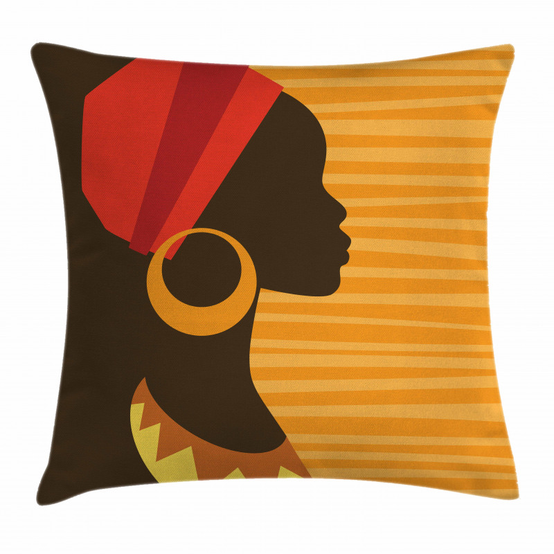 Girl Silhouette in Grace Pillow Cover