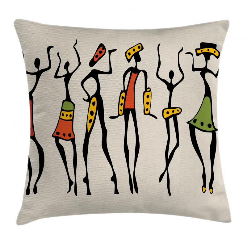 Clan Dancer Ethnic Pillow Cover