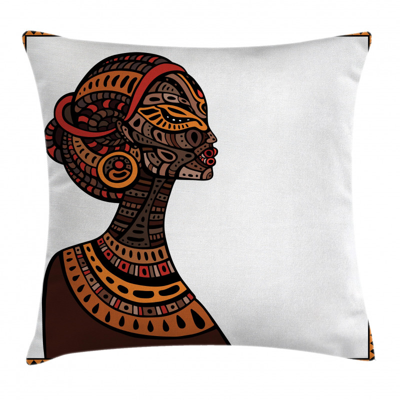 Exotic Totem Mask Pillow Cover