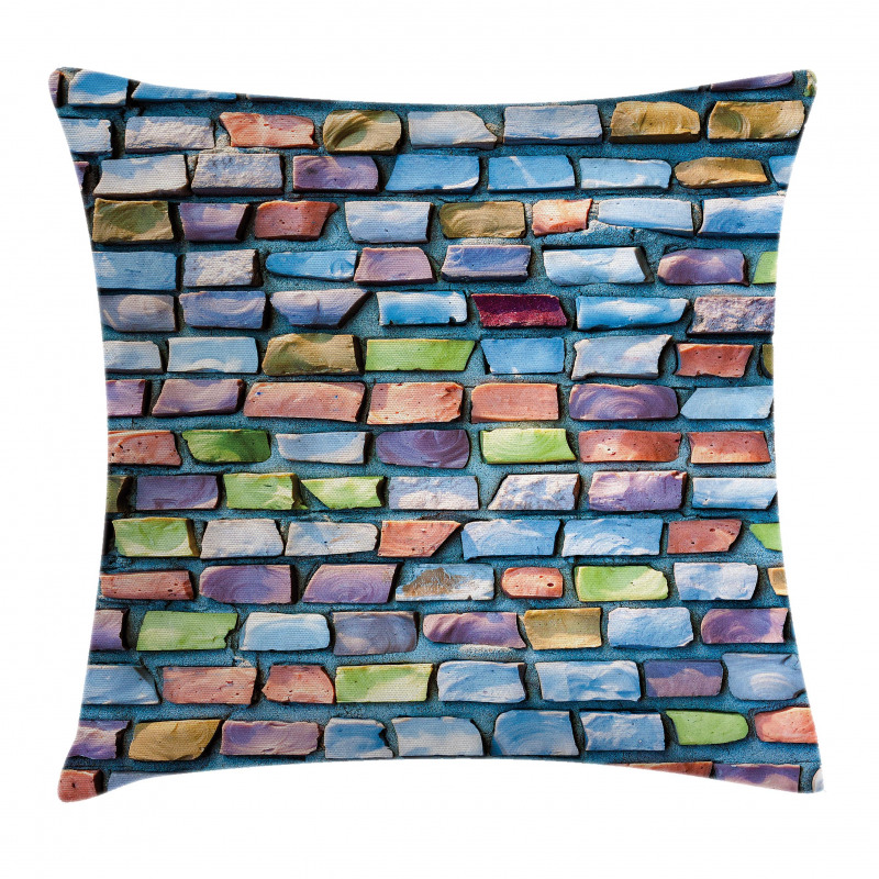 Colored Mosaic Walls Pillow Cover