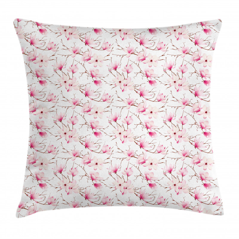 Romantic Spring Apple Blossom Pillow Cover