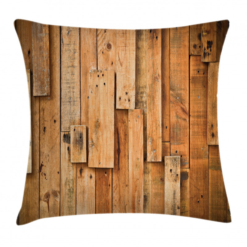 Lodge Wall Planks Print Pillow Cover