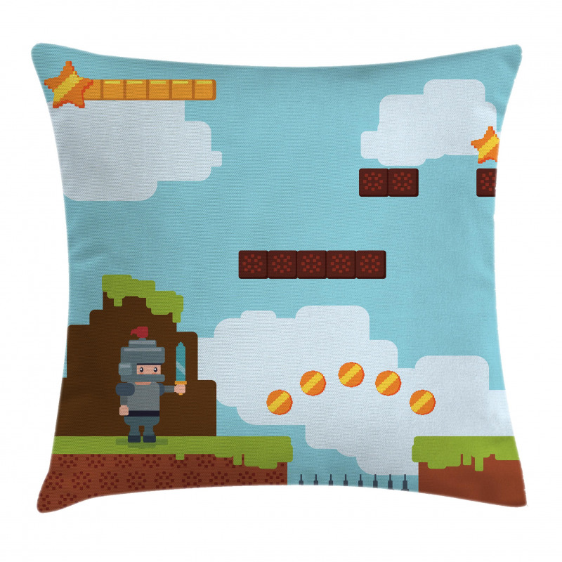 Arcade Knight 90's Pillow Cover