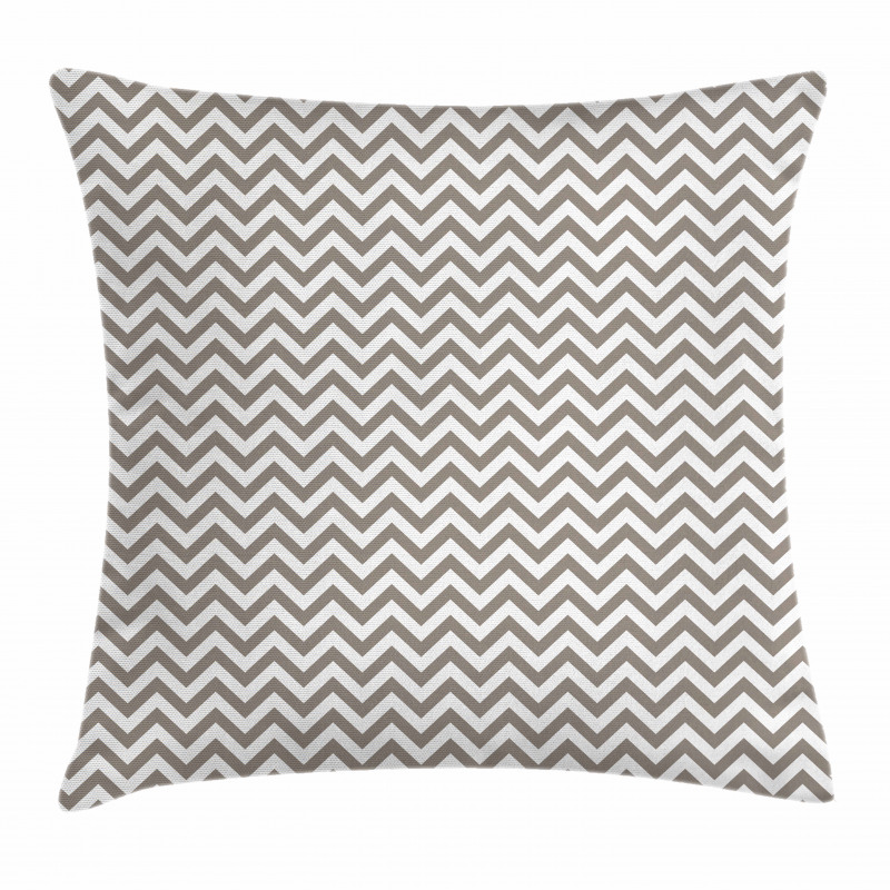 Grey and White Zig Zag Pillow Cover