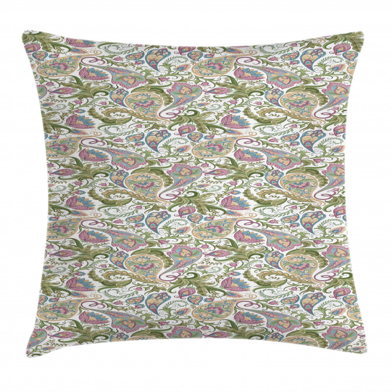 Vintage Style Floral Pillow Cover