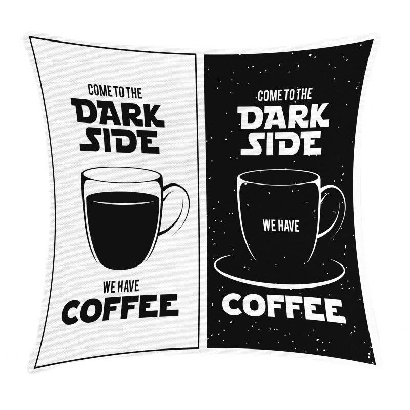 Space and Coffee Themed Pillow Cover