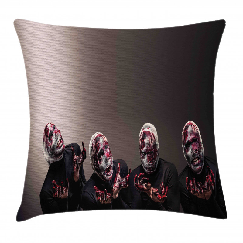 Screaming Scary Zombies Pillow Cover