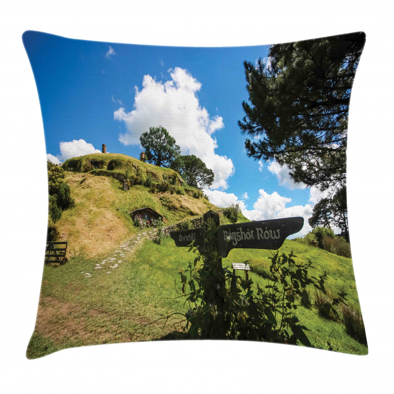 Overhill Hobbit Village Pillow Cover