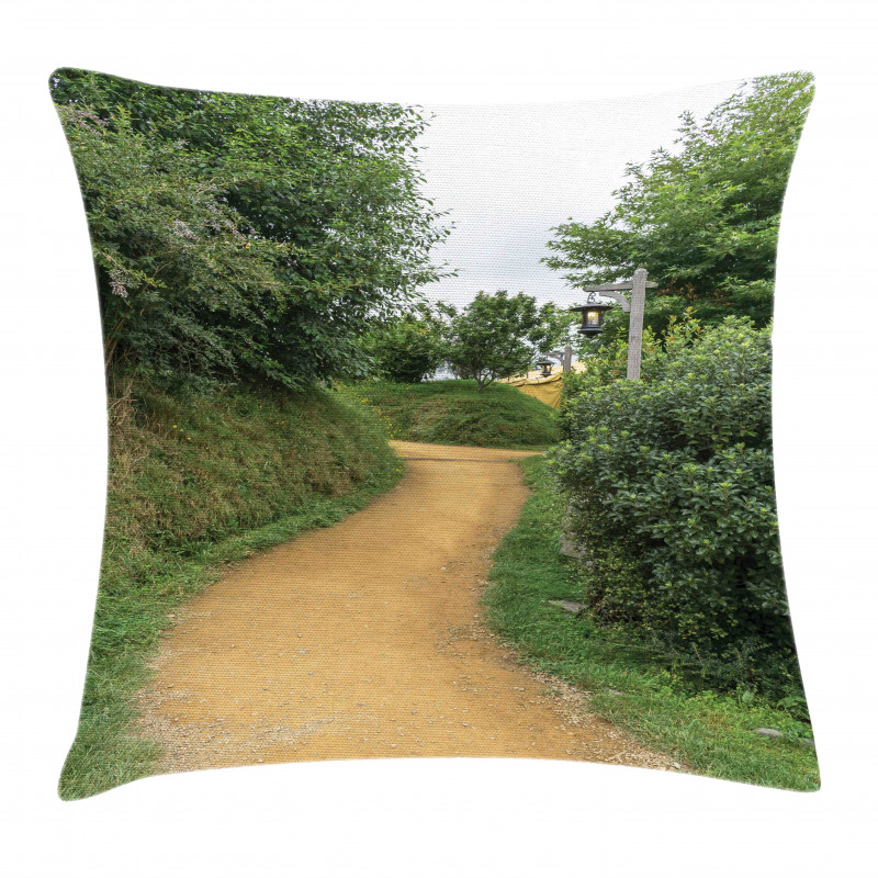 Elf Path in Woods Pillow Cover