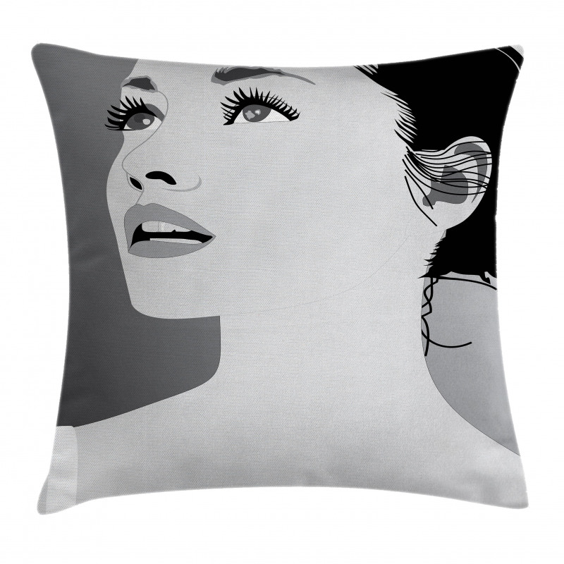 Digital Girl Pillow Cover