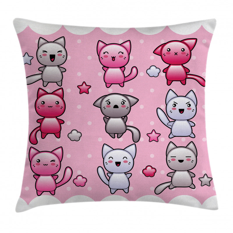 Funny Japanese Doodle Pillow Cover