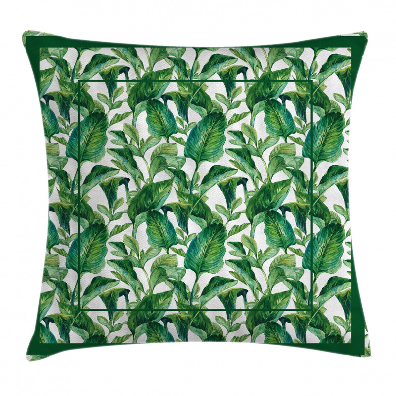 Large Tropical Leaves Pillow Cover
