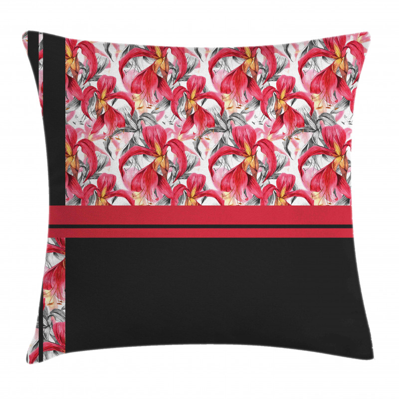 Tropical Petals Bloom Design Pillow Cover