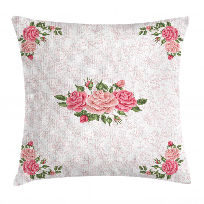 Petals and Buds on Blooms Pillow Cover