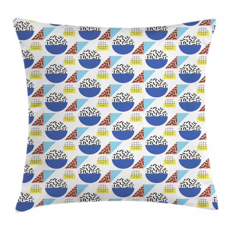 Abstract Rounds Triangles Artsy Pillow Cover