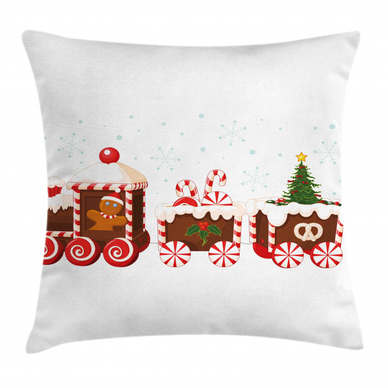 Gingerbread Train Pillow Cover