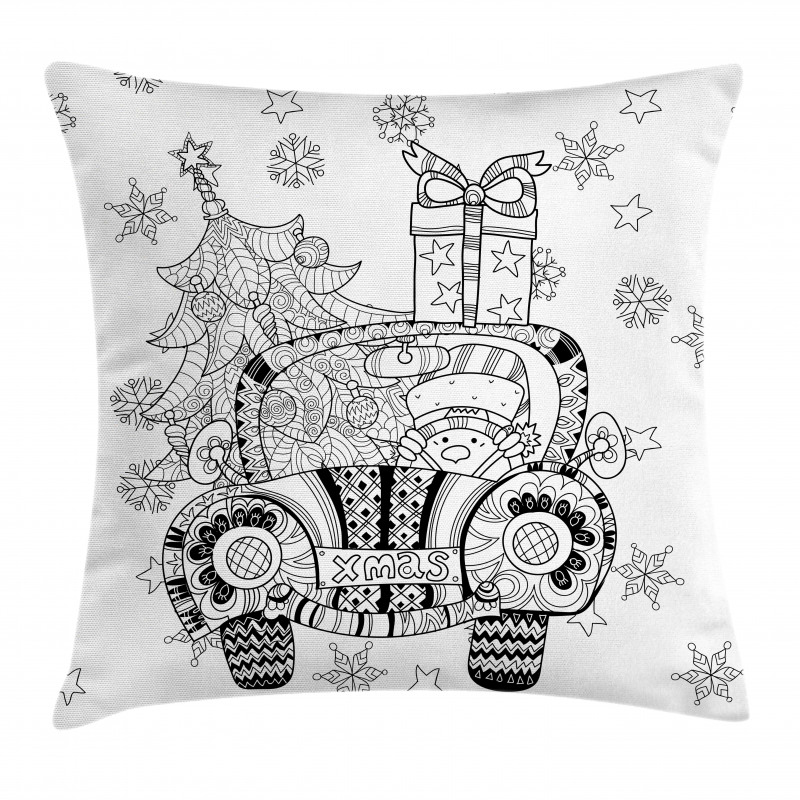 Black and White Xmas Pillow Cover