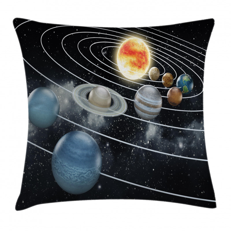 Solar System Sun Planets Pillow Cover