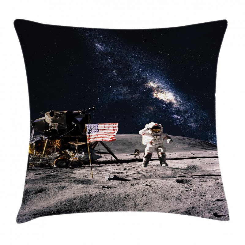Rocket Travelling Space Pillow Cover