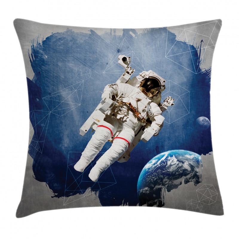Digital Planet Earth Pillow Cover