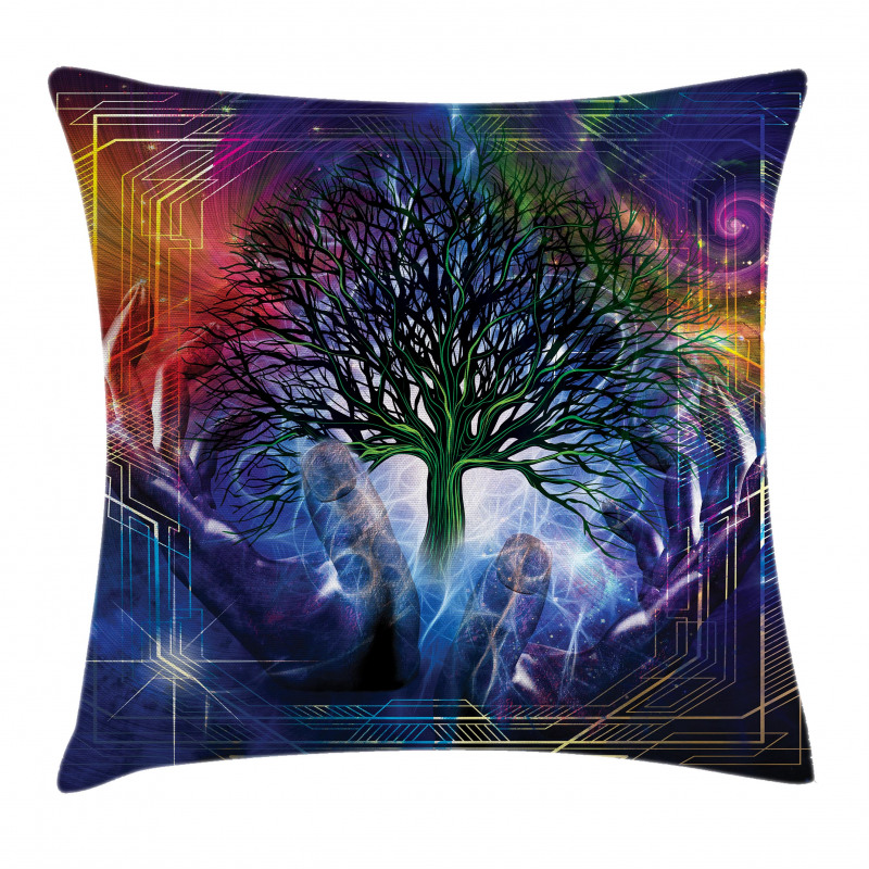 Leafless Tree Hippie Pillow Cover