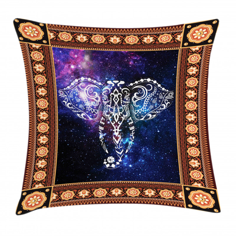 Space Galaxy Elephant Pillow Cover