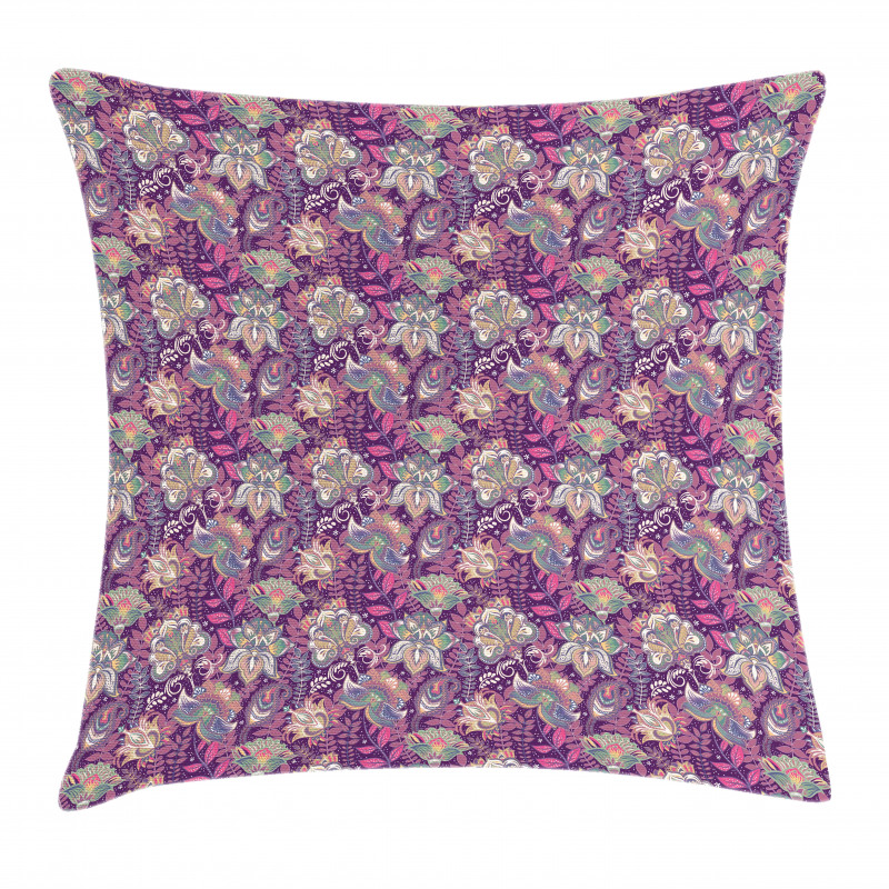 Flowers and Mehndi Pillow Cover