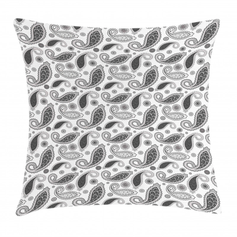 Oriental Florets Leaf Pillow Cover