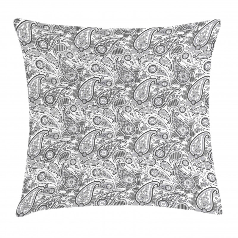 Digital Persian Leaf Pillow Cover