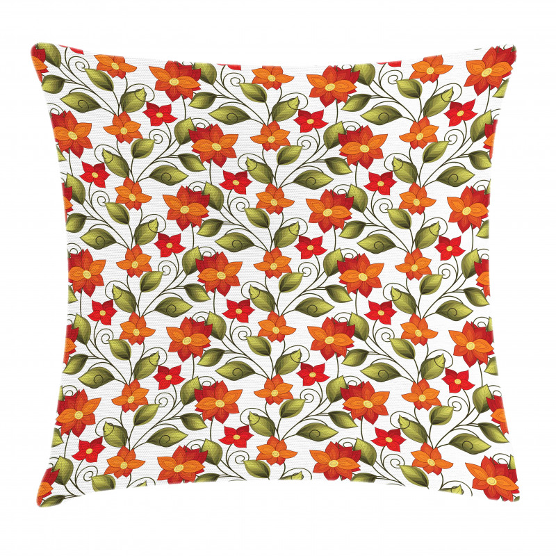 Boho Herbs Lily Nature Pillow Cover