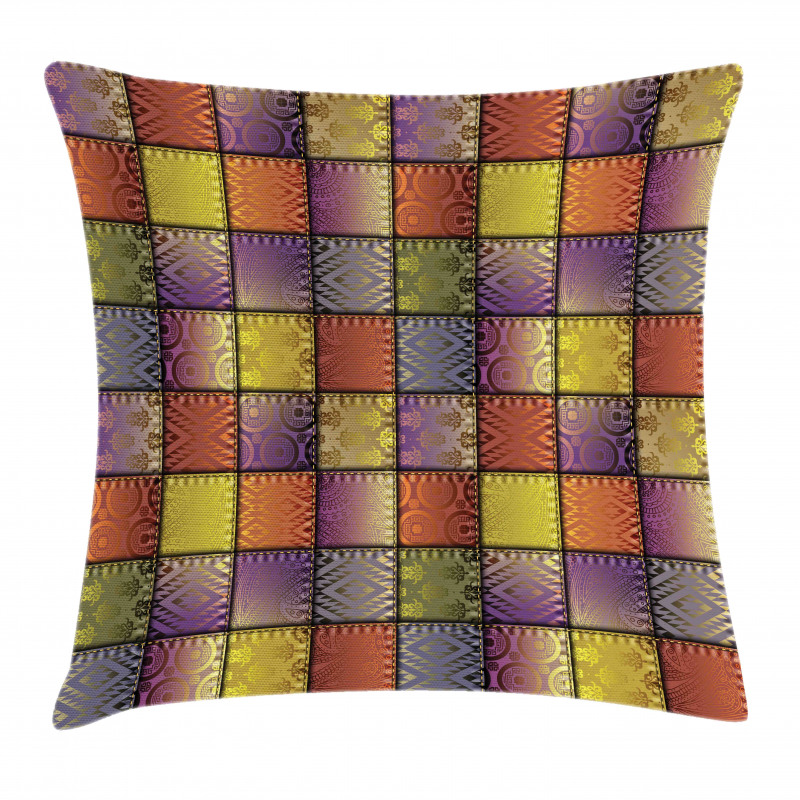 Digital Mix Motif Shapes Pillow Cover