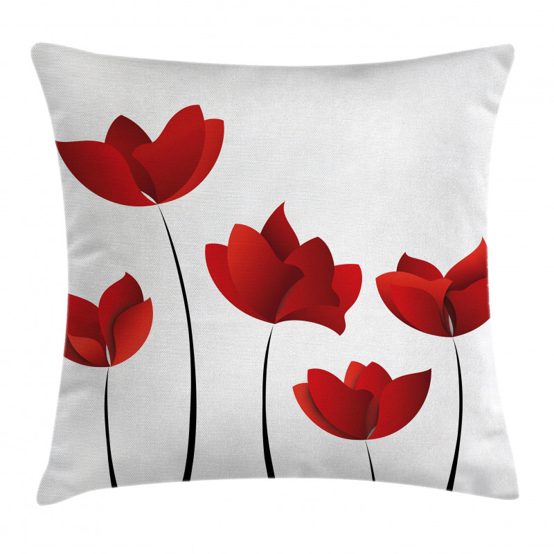 Vivid Rose Flower Petal Pillow Cover