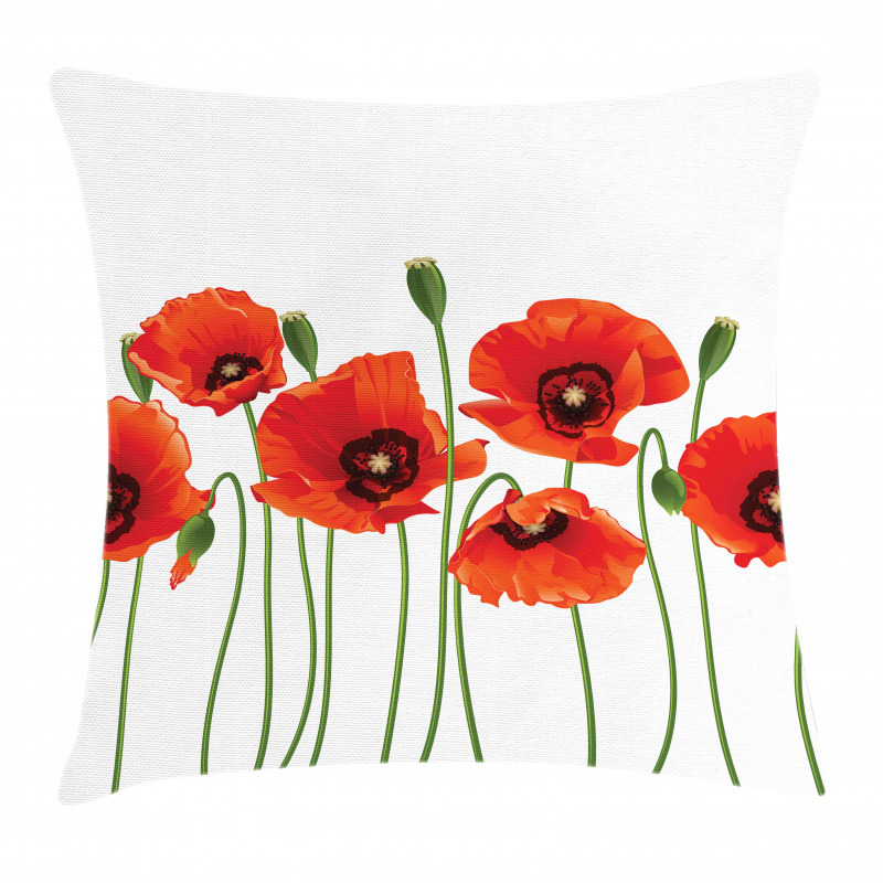 Pastoral Flowers Botany Pillow Cover