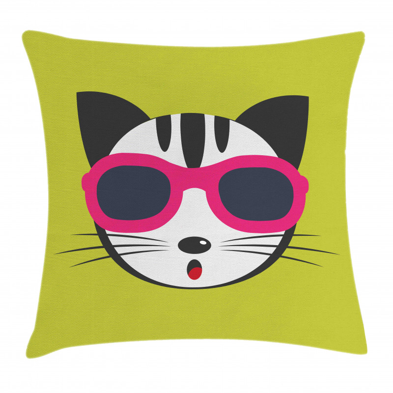 Boho Kitten Pillow Cover